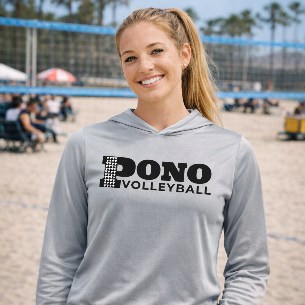 PONO UPF Performance Hooded Long Sleeve - PONO Main Logo