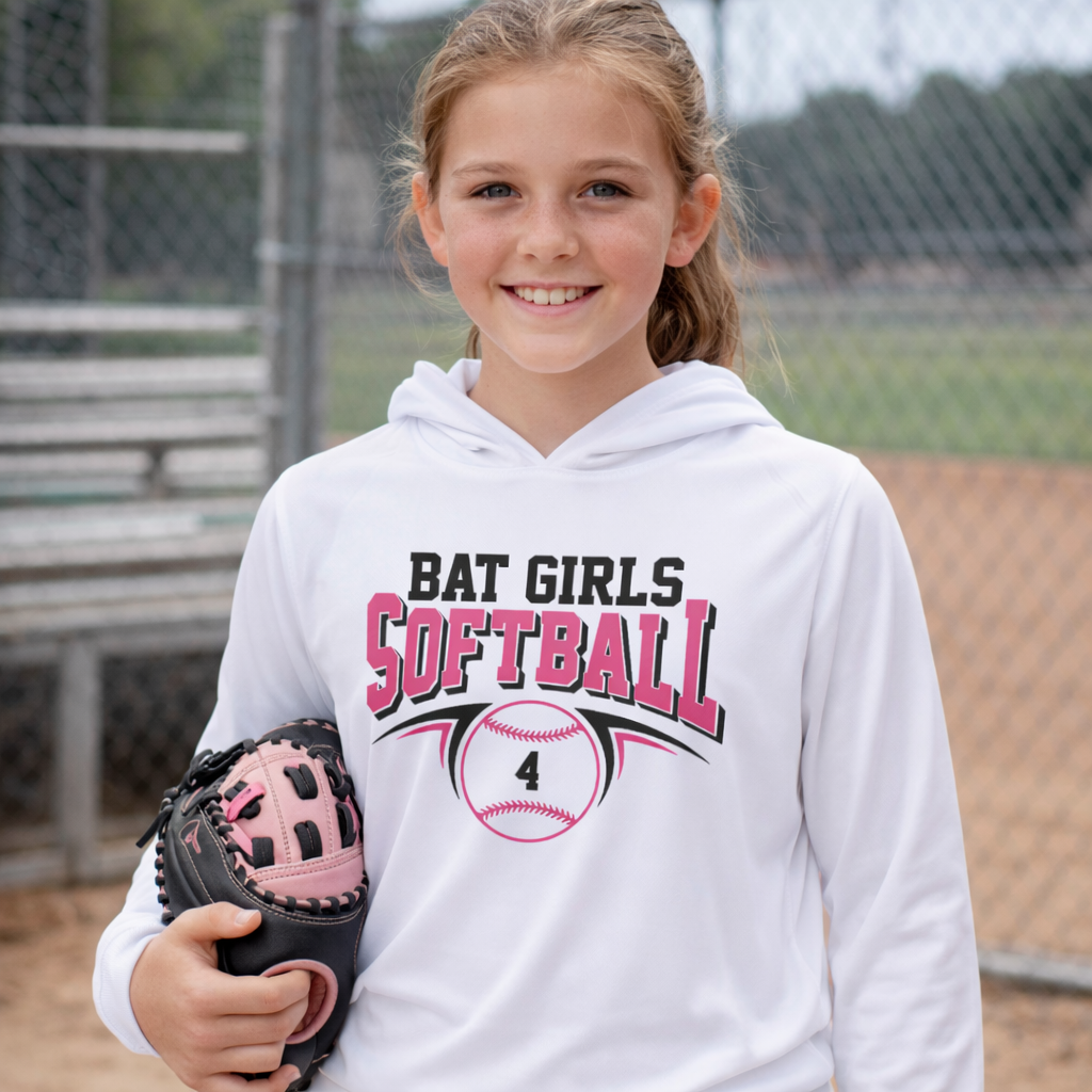 Bat Girls Game Day Number Logo - All Styles