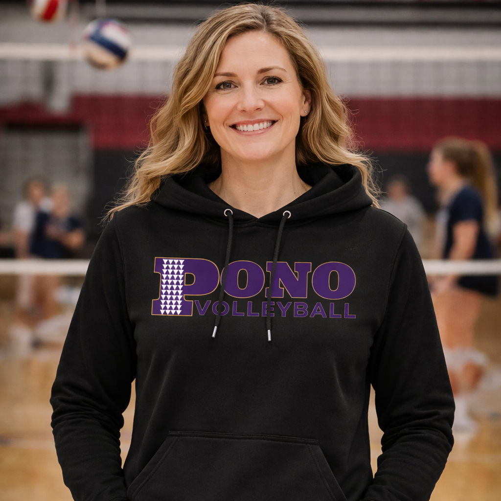 Premium Dri Fit/Performance Long Sleeve Hoodie - PONO Main Logo