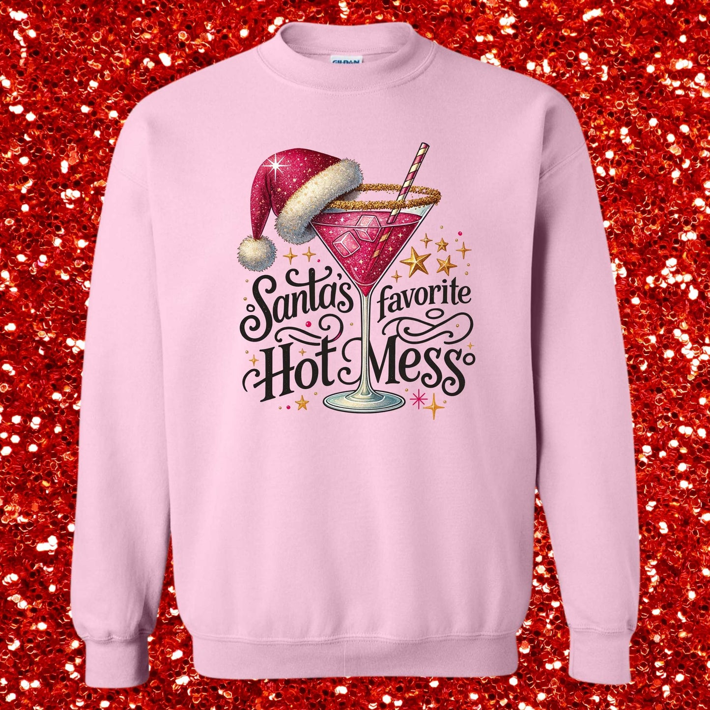 Crewneck Santa's Favorite Mess Sweatshirt
