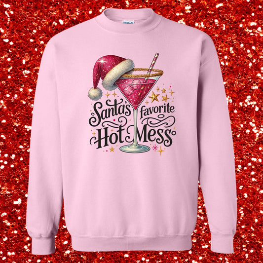 Crewneck Santa's Favorite Mess Sweatshirt