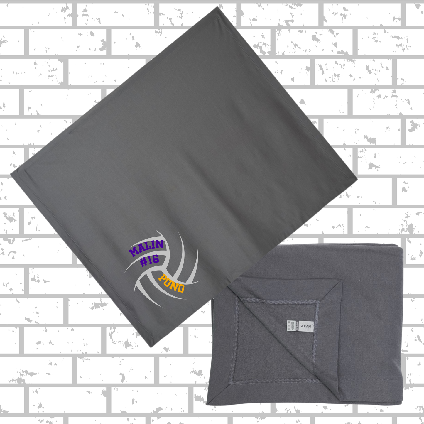 PONO Volleyball Custom Name Blanket