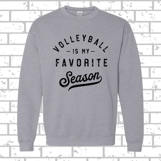 Volleyball Favorite Season Crewneck Sweatshirt