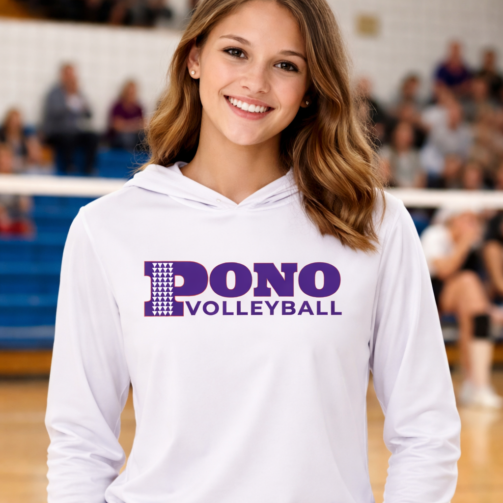 PONO UPF Performance Hooded Long Sleeve - PONO Main Logo