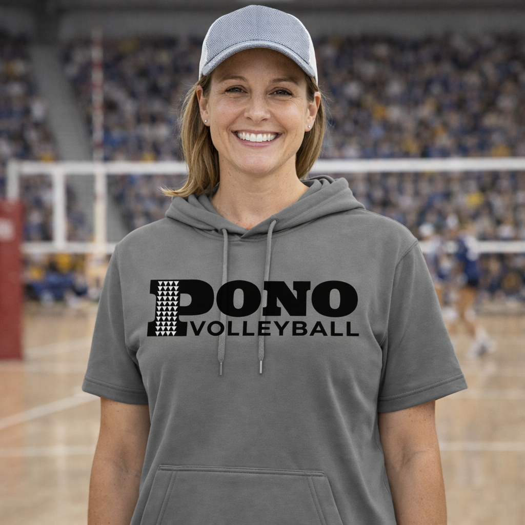Premium Dri Fit/Performance Short Sleeve Hoodie - PONO Main Logo