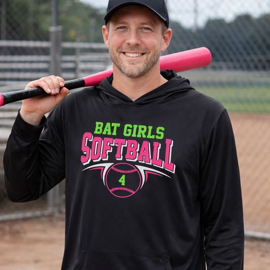 Bat Girls Game Day Number Logo - All Styles