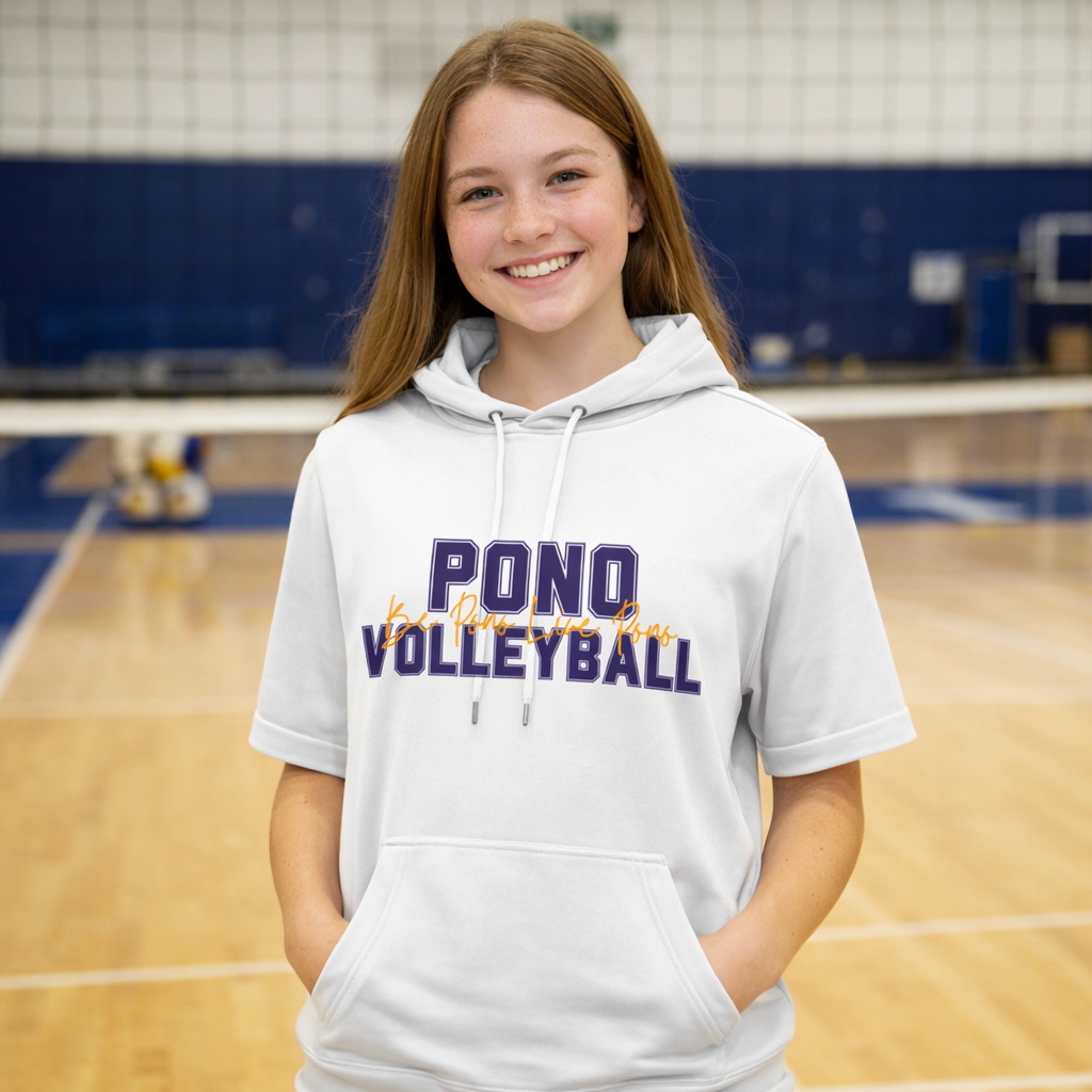 Premium Dri Fit/Performance Short Sleeve Hoodie - Be Pono Live Pono