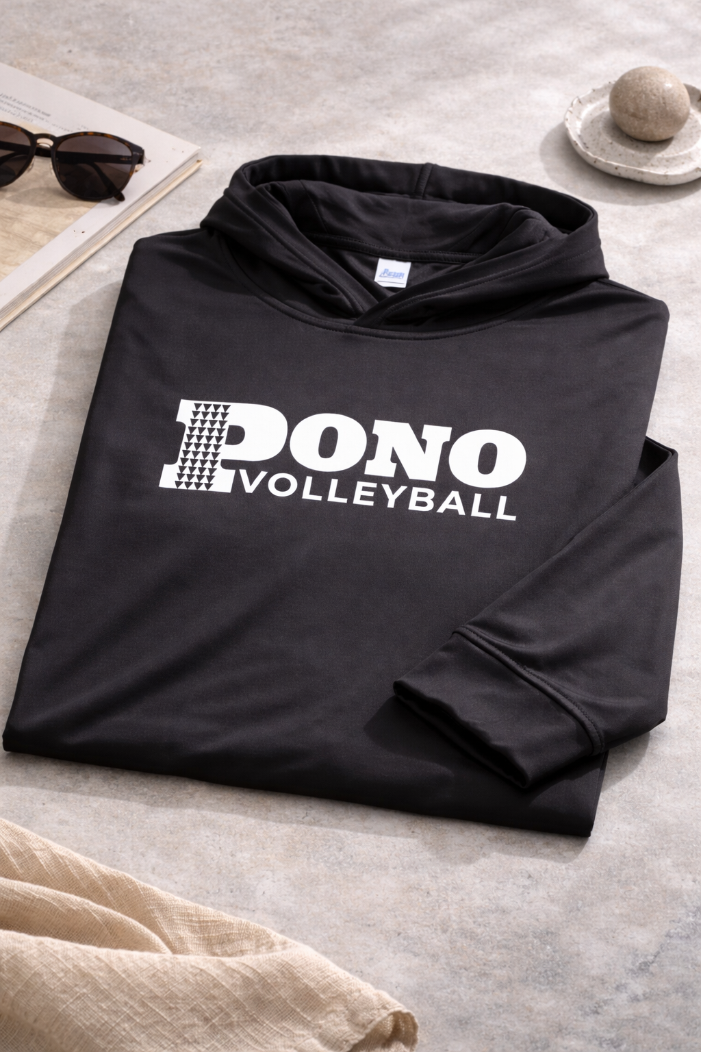PONO UPF Performance Hooded Long Sleeve - PONO Main Logo