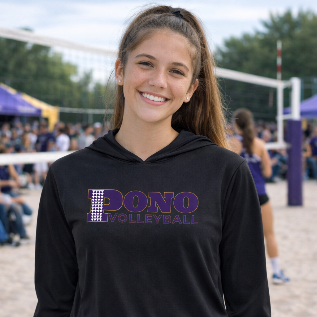 PONO UPF Performance Hooded Long Sleeve - PONO Main Logo