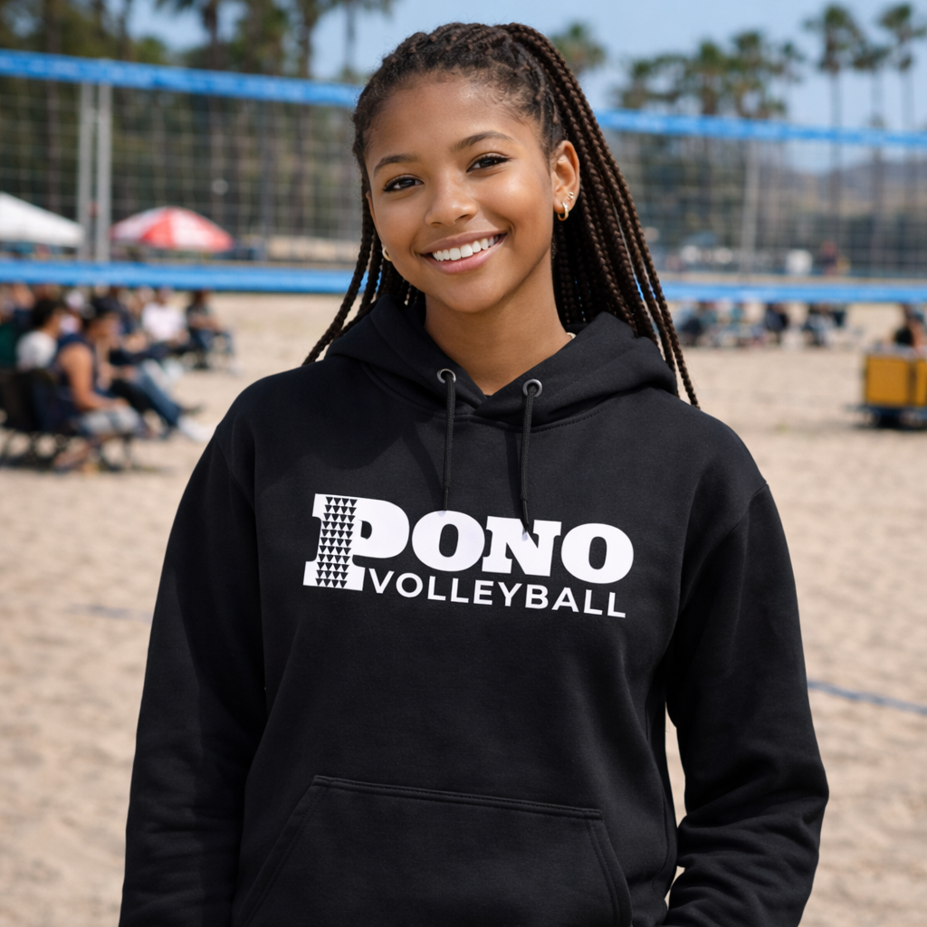 Premium Dri Fit/Performance  Long Sleeve Hoodie - PONO Main Logo