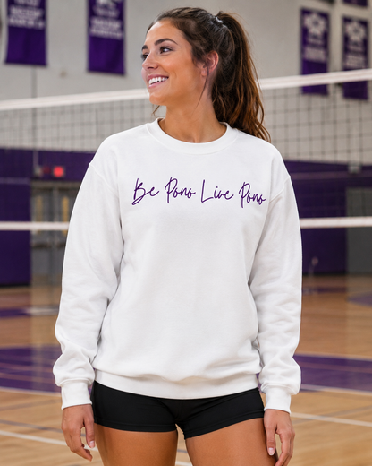 Cotton Crewneck::White-Purple