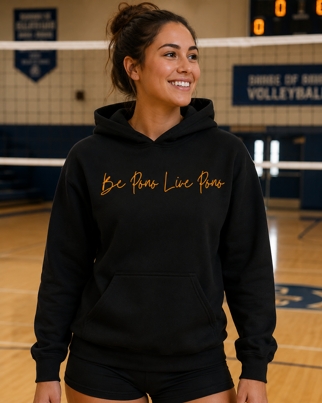 Cotton Hoodie::Black-Gold