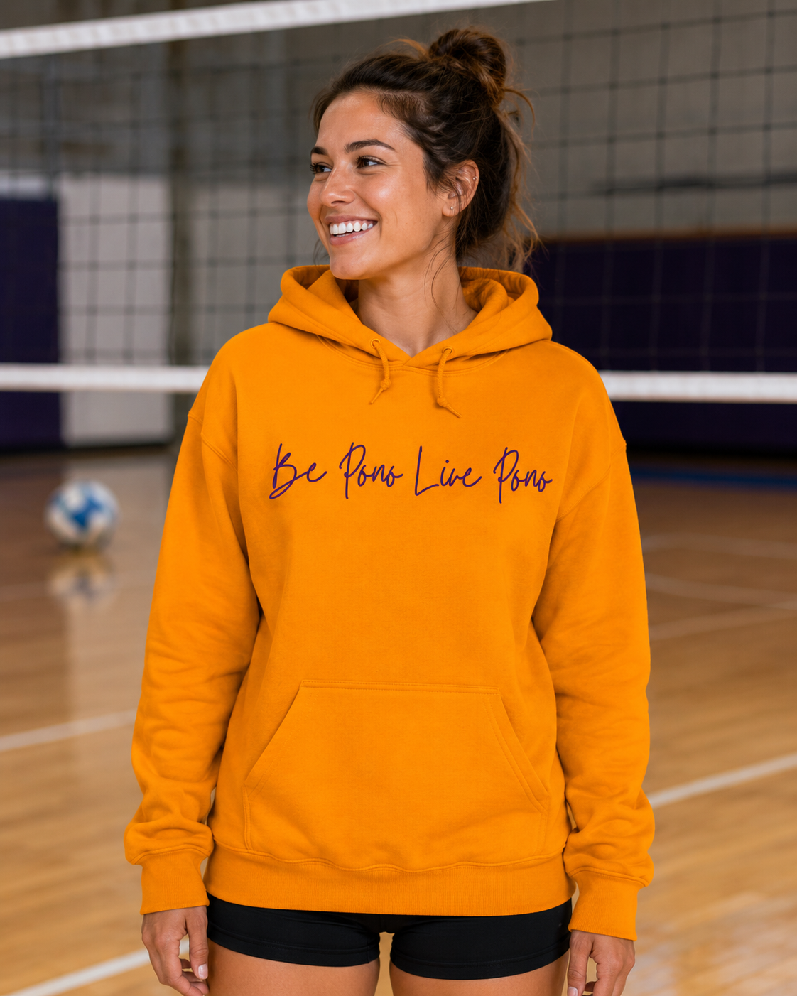 Cotton Hoodie::Gold-Purple
