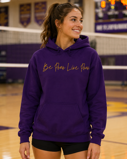Cotton Hoodie::Purple-Gold