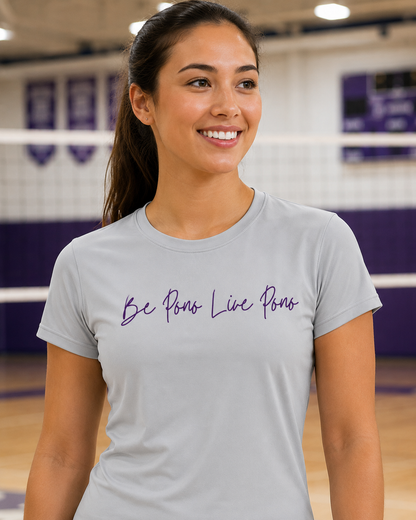 Ladies Performance Tee::Grey-Purple