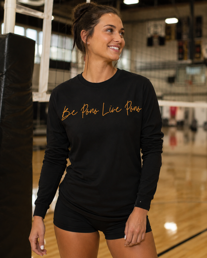 Classic Cotton Long Sleeve::Black-Gold