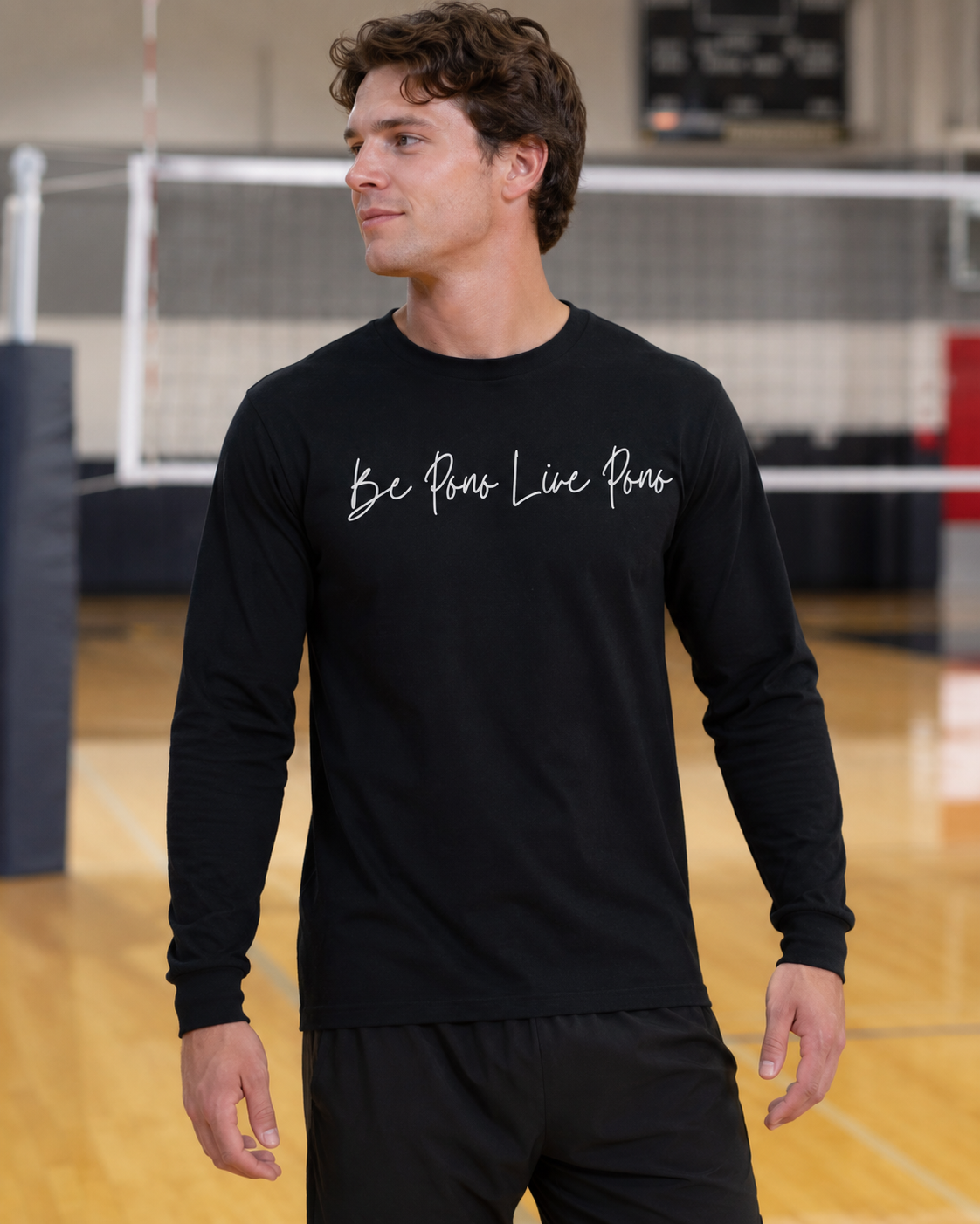 Classic Cotton Long Sleeve::Black-White
