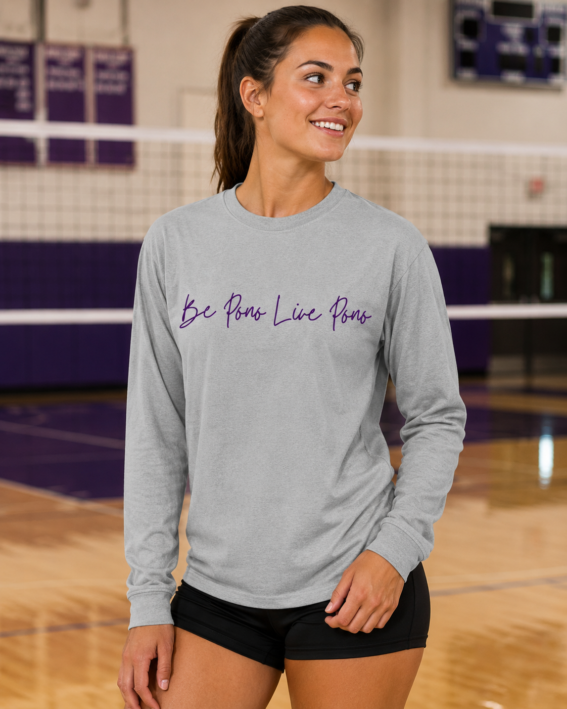 Classic Cotton Long Sleeve::Grey-Purple