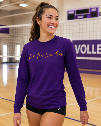 Classic Cotton Long Sleeve::Purple-Gold