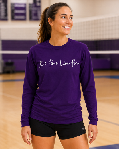 Classic Cotton Long Sleeve::Purple-White