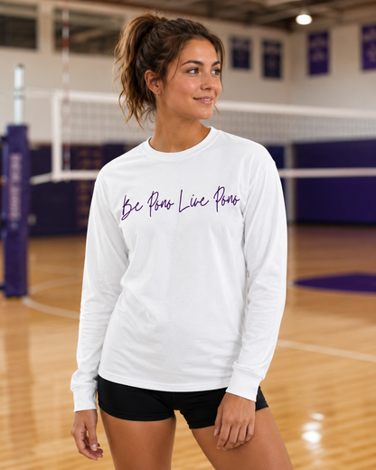 Classic Cotton Long Sleeve::White-Purple
