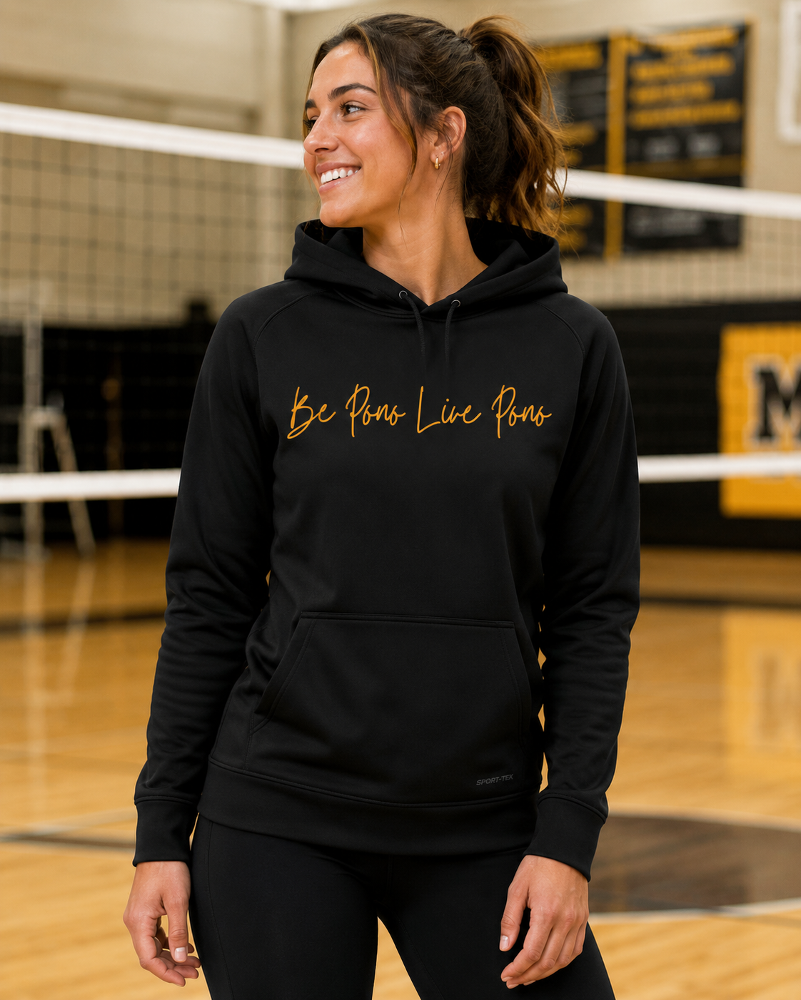 Performance Hoodie::Black-Gold