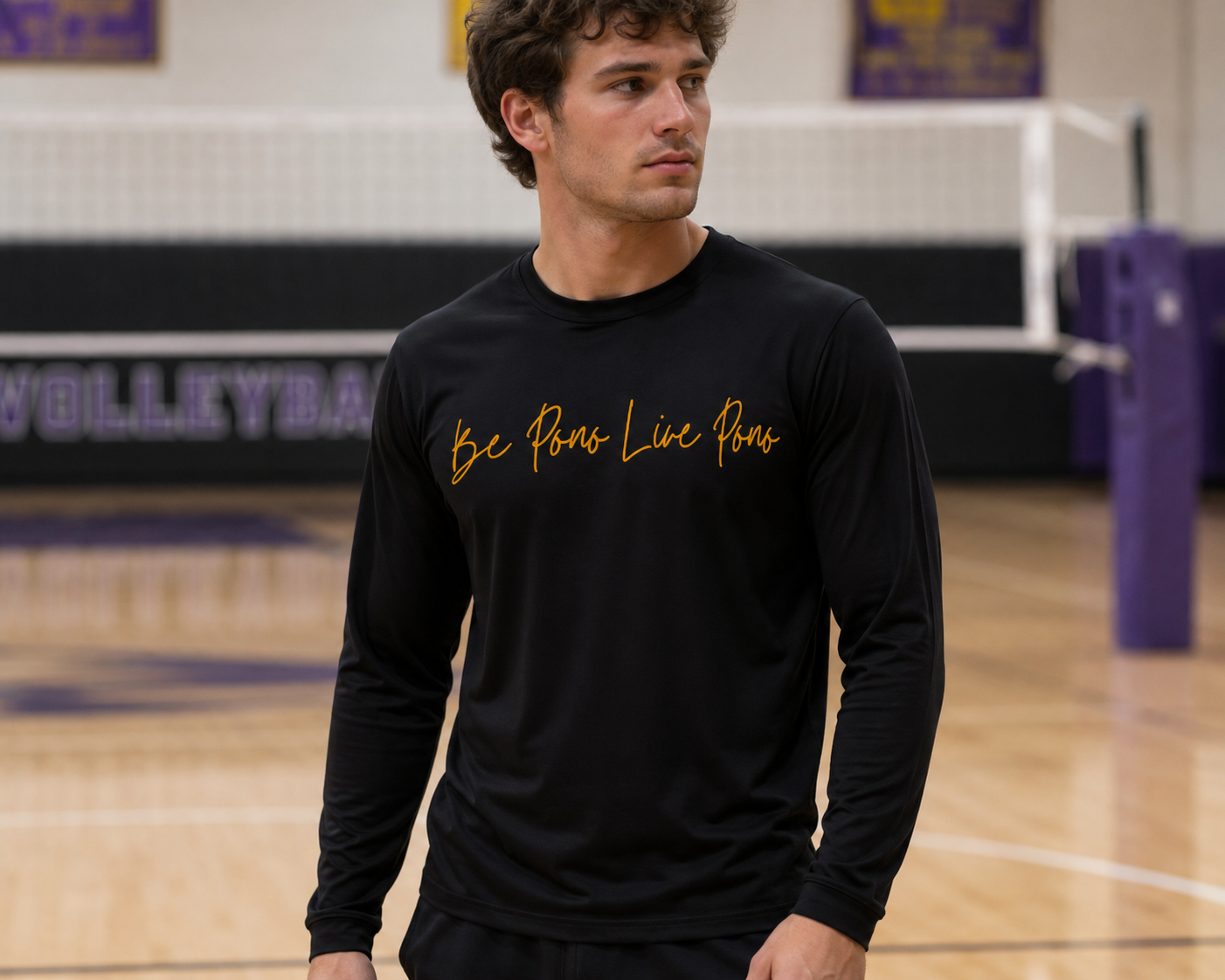 Performance Long Sleeve::Black-Gold