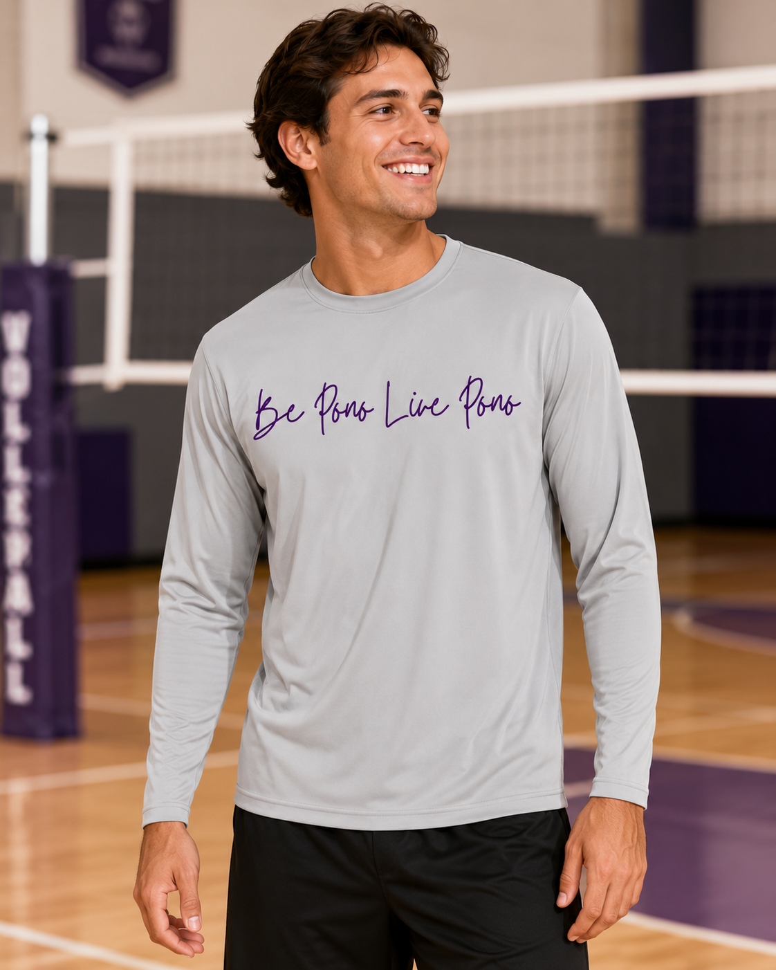 Performance Long Sleeve::Grey-Purple