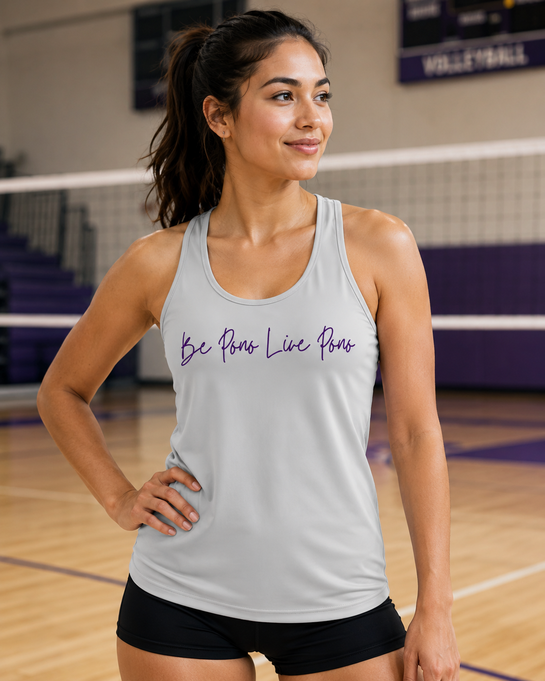 Performance Tank::Grey-Purple