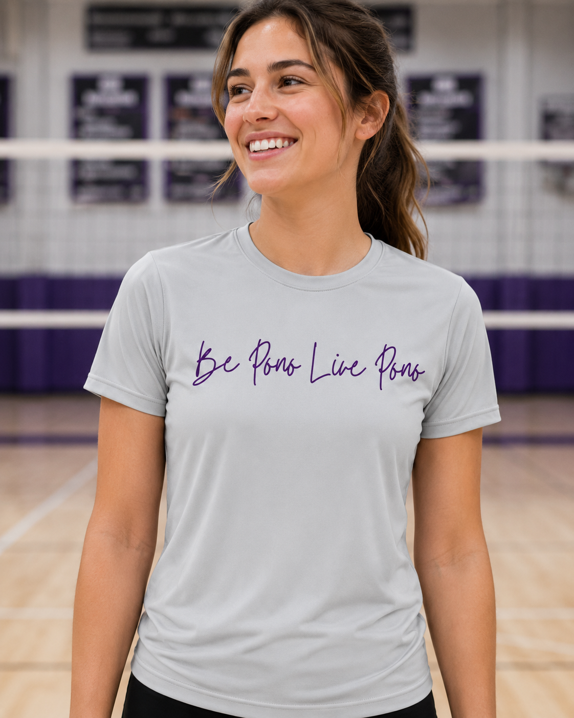 Performance Tee::Grey-Purple