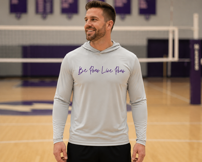 Lightweight UPF Performance Hoodie::Grey-Purple