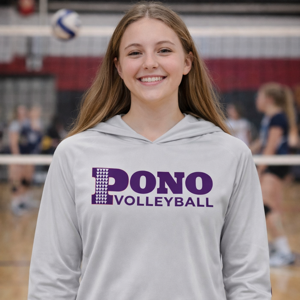 PONO UPF Performance Hooded Long Sleeve - PONO Main Logo