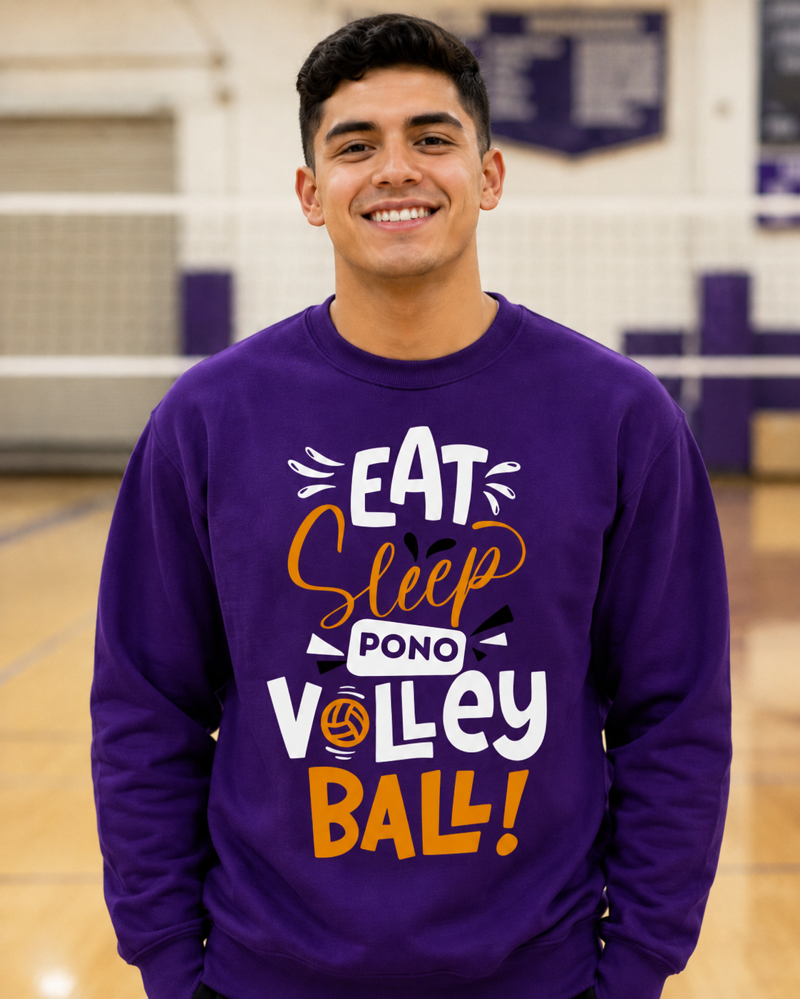 Cotton Crewneck::Purple