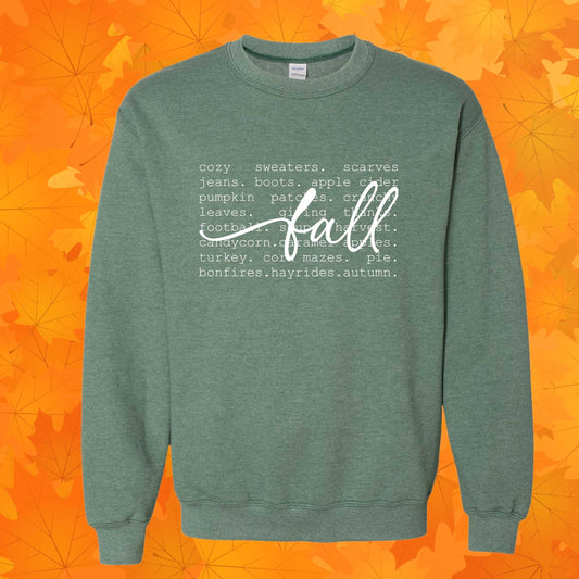Crewneck Fall Script Sweatshirt