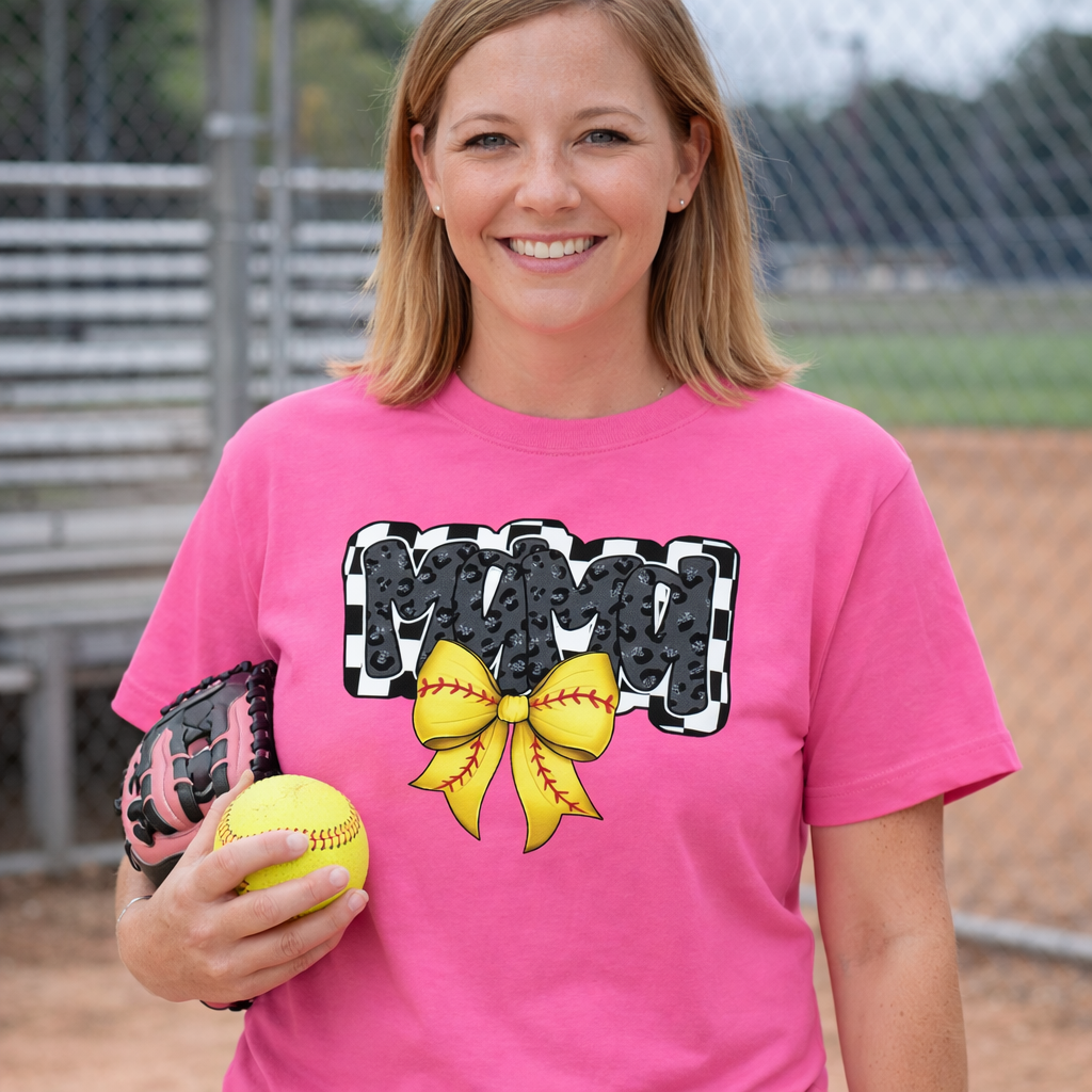 Softball Bow Mama T-Shirt