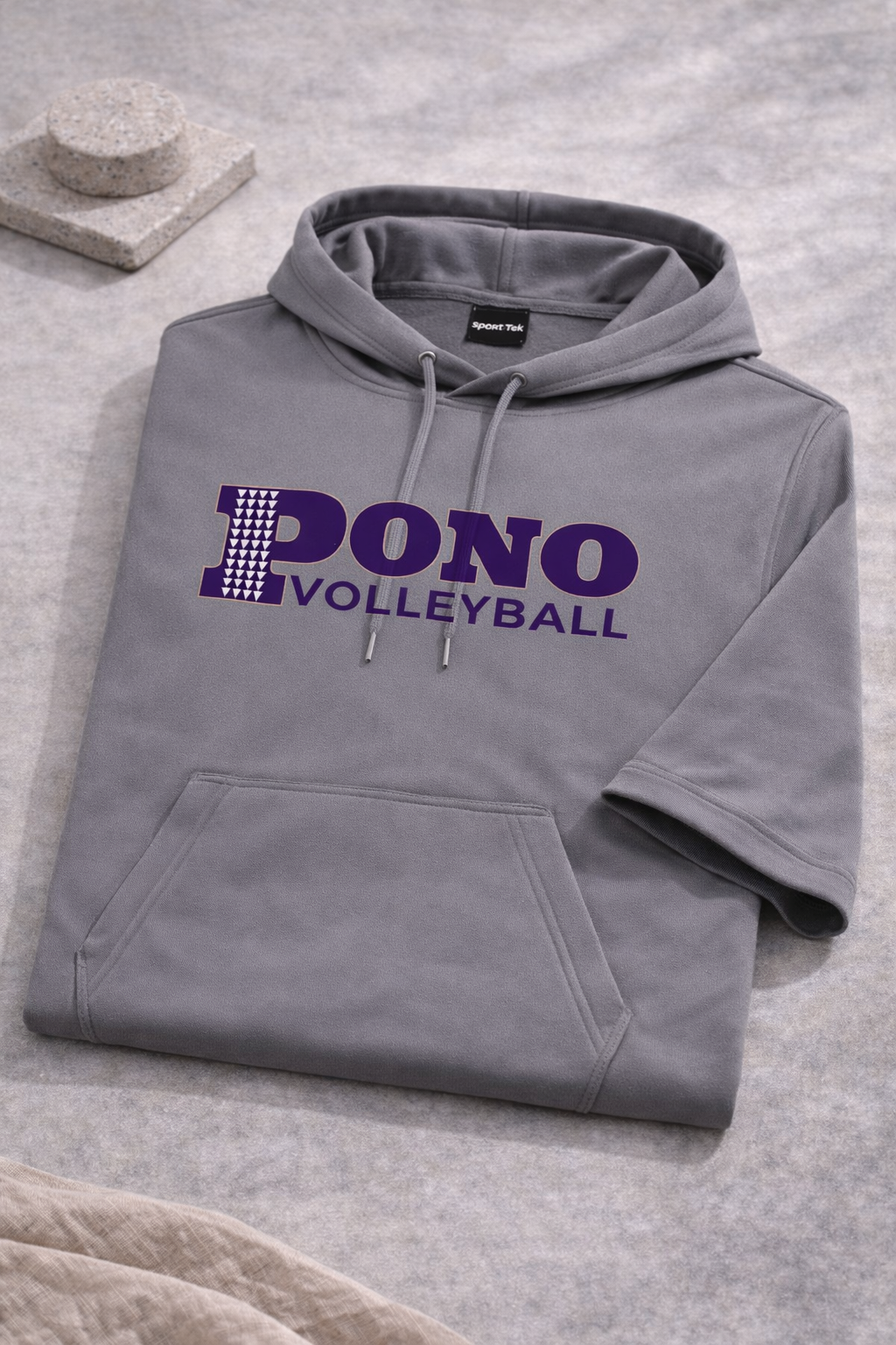 Premium Dri Fit/Performance Short Sleeve Hoodie - PONO Main Logo
