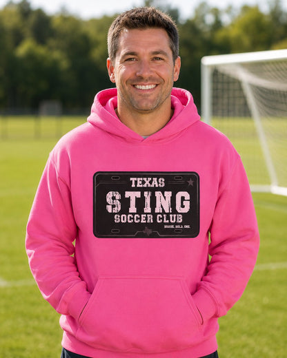 Soccer Club License Plate - Cotton Hoodie Azalea