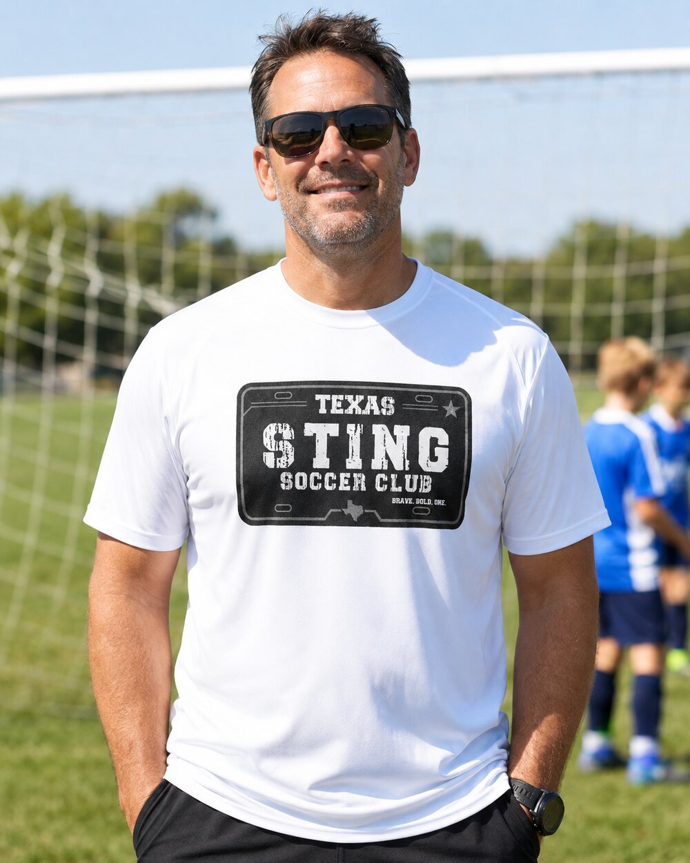 Soccer Club License Plate - Performance Tee White