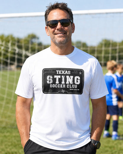 Soccer Club License Plate - Performance Tee White