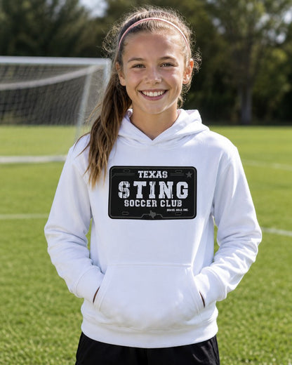 Soccer Club License Plate - Performance Hoodie White